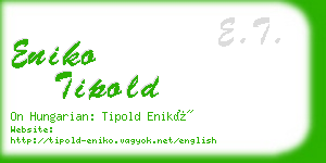 eniko tipold business card